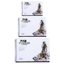 34 Sheet A3/A4/A5 Professional Marker Paper Spiral Sketch Notepad Book Painting K92C 2024 - buy cheap