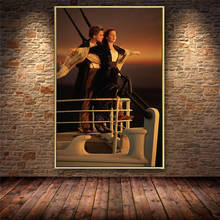 Titanic-pintura artística clásica de la película Leonardo DiCaprio, póster en lienzo, decoración de la pared del hogar para sala de estar 2024 - compra barato