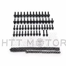 Aftermarket free shipping motorcycle parts Black Spike Fairing Bolts Kit For Yamaha YZFR6 1999 2000 2001 2002 Kit Black R6 2024 - buy cheap