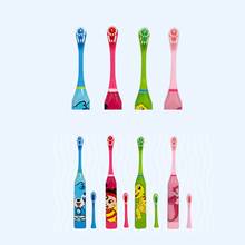 Cepillo de dientes eléctrico para niños, cabezal de doble cara con patrón de dibujos animados, 1 unidad 2024 - compra barato