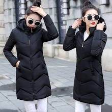 Chaqueta de plumón con capucha para mujer, parka gruesa de talla grande, abrigo largo con capucha, a la moda, novedad de 2021, S-3XL 2024 - compra barato