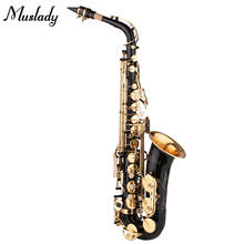 Muslady e-flat saxofone latão eb alto sax tinta preta ouro laca instrumentos de madeira com acessórios caso em estoque alto sax 2024 - compre barato
