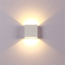 6W lampada LED Aluminium wall light rail project Square LED wall lamp bedside room bedroom wall lamps arts 2024 - buy cheap