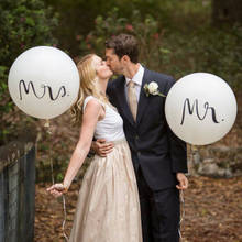 Globos de látex con estampado blanco redondo, tamaño grande, buena calidad, 36 pulgadas, para bodas, San Valentín, eventos, suministros de Globos de aire 2024 - compra barato