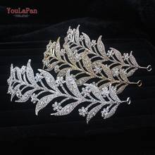 YouLaPan-diademas de lujo con hojas de cristal para mujer, accesorios para el cabello, joyería para la cabeza de boda, diademas con diamantes de imitación, HP326 2024 - compra barato