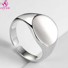 Punk Men's Fashion Simple Gold Silver Color Round Flat Ring High Polished Woman Jewelry Gifts for Men Steampunk Cool Stuff Sick 2024 - buy cheap