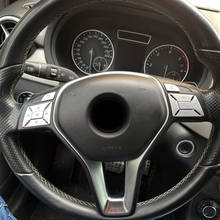 Car Steering Wheel Button Switch Trim Cover Sticker For Mercedes Benz A B C E ML GL CLA GLA GLK SL SLK class W176 W246 W212 W204 2024 - buy cheap