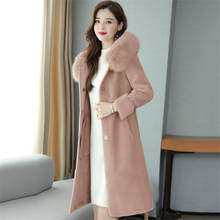 Пальто женские корейские милые зимние теплые овечья стрижка куртка шерстяное пальто Abrigos Mujer Invierno 2024 - купить недорого