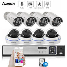 AZISHN H.265 8CH POE NVR Kit HD 3MP CCTV Camera System Indoor Outdoor Waterproof IP Camera Home Security Video Surveillance Set 2024 - buy cheap