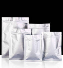 Folha de alumínio zip lock saco armazenamento alimentos mylar cheiro prova sacos barreira umidade 100 pçs/lote 2024 - compre barato