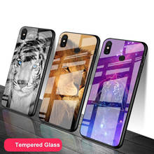 Lovely Strong Lion tiger Tempered Glass Phone Case For Redmi Note 5 6 7 8 9 Pro Note8T Note9S Redmi8 9 Cover Shell 2024 - buy cheap