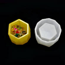 Flowerpot Mold Storage Box Silicone Mould DIY Geometric Epoxy Resin Craft Making 2024 - buy cheap