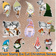 Christmas Stamp Die Cut Set Clear Stamp For DIY Card Making Scrapbooking 2024 - buy cheap