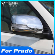 Vtear For Toyota LAND CRUISER Prado 150 rearview mirror decoration cover car exterior styling parts frame accessories trim 2020 2024 - buy cheap