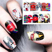 1 Sheet Nail Decals Water Transfer Stickers Sexy Lips Tongue Makeup Girls Sliders Decoration Manicure Wraps Tattoo 2024 - buy cheap