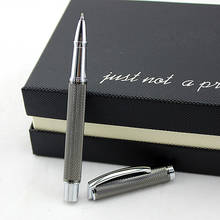Caixa de presente preto 0.5mm caneta de assinatura rollerball caneta esferográfica metal canetas presente de natal luxo metal net caneta para material de escritório 2024 - compre barato