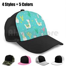 Gorra de béisbol de Llama para niños, malla ajustable de Hip Hop, Llama, Alpaca, animales, Cactus, Boho, Azteca, Perú, peruano, hecho a mano 2024 - compra barato