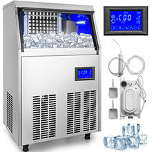 60kg Commercial Ice Maker Stainless Steel Restaurant Ice Cube Machine US 2024 - buy cheap