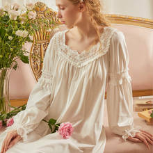 Nightgown Cotton Sleepwear Women Dress Long Sleeve  Nightgown 2024 - buy cheap