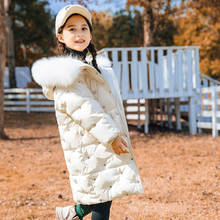 6-12 years children cloth Mid-Length Down Jacket Coat Baby winter jacket white duck down jacket toddler girl boys winter clothes 2024 - buy cheap