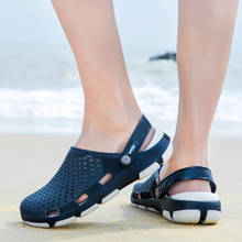 2020 New Comfortable Men Pool Sandals Summer Outdoor Beach Shoes Men Slip On Garden Clogs Casual Water Shower Slippers Flip Flop 2024 - buy cheap