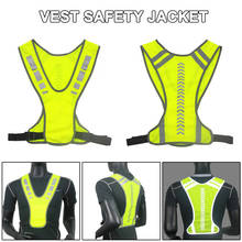Светоотражающий жилет, безопасная куртка для бега, бега, велоспорта, мотоцикла, ночной ASD88 2024 - купить недорого