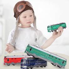 Kuulee светодиодный инерционный поезд, светильник и звук, ретро двухголовый локомотив, детская игрушка в подарок 2024 - купить недорого