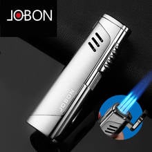 New Jobon Metal Triple Torch Gas Window Lighter 1&3 Jet Gas Cigar Three Turbo Windproof Powerful Spray Gun Kitchen Pipe Lighter 2024 - buy cheap