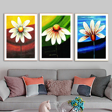 Simples flor plantas abstratas vintage cartaz impressões pintura a óleo em tela mural arte de parede imagens para decoração da sala de estar 2024 - compre barato