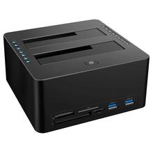 Lector de tarjetas de disco duro externo Triple SATA IDE HDD estación de acoplamiento para 2,5/3,5 pulgadas SATA HDD clonador independiente 2024 - compra barato