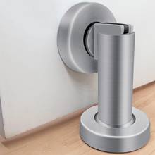 Rolha de porta magnética rolha de porta de aço inoxidável suportes de captura piso silencioso doorstop porta bujão proteger a função da porta 2024 - compre barato