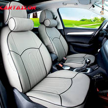 CARTAILOR-cubierta de calidad para asientos de Audi A1, conjunto completo de fundas para los asientos del coche, fundas de asiento de cuero PU y cojines de apoyo 2024 - compra barato