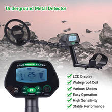Detector de metal subterrâneo com lcd, localizador de tesouro, luz de fundo portátil e alta sensibilidade, caçador garimpeiro 2024 - compre barato