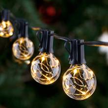 Guirnalda de luces LED G40 para Navidad, 30 bombillas de globo, guirnalda decorativa de boda para jardín y Fiesta al aire libre 2024 - compra barato