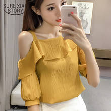 New Spring Fashion Sexy Style Solid Women Shirts Women Tops Short Sleeved Blouses Ruffles Casual Women Clothing D546 30 2024 - buy cheap