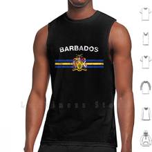 Camisa de bandera de Barbadian o Bajuns, emblema y bandera de Barbados, camisetas sin mangas, chaleco, Bandera de Barbados 2024 - compra barato