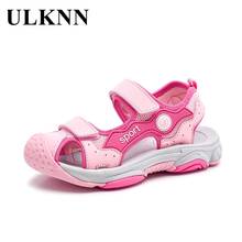 ULKNN Girls Fashion Sandals Summer Shoes For Children New Kid's Casual Sandal Boy Footwear Comfortable Solid Shoes Non-slip 2021 2024 - buy cheap