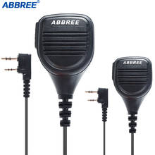 ABBREE-altavoz de hombro a prueba de lluvia para Walkie Talkie, micrófono para Walkie Talkie TYT, AR-760, TH-UV8000D, Baofeng, MD-380, UV-5R, 2 uds. 2024 - compra barato