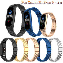 for Xiaomi Mi Band 6 4 5 Strap Metal Wristbands Stainless Steel Bracelet for Mi band 3 Strap Correa Miband 5 Wrist Bands Pulsera 2024 - buy cheap