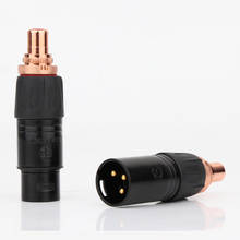 Hi-end Neutrik XLR to RCA Female Socket Adapter plated Red RCA plug for HIFI Audio connector 2024 - buy cheap