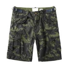 Bermuda cargo camuflada masculina, short surf com estilo militar, plus size, verão, roupas masculinas 2024 - compre barato