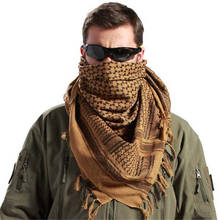 Bufanda táctica de uniforme Militar para hombres, chal árabe del ejército al aire libre, bufanda con borla, 110x110CM 2024 - compra barato