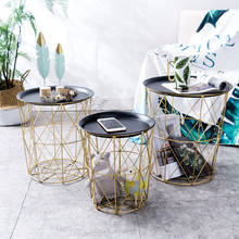 Modern metal storage basket bedroom living room creative storage coffee table decoration bathroom simple clothing storage basket 2024 - buy cheap