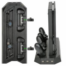 Для sony PS4 Slim Pro охлаждающий вентилятор подставка с зарядной станцией кулер вертикальный держатель для sony Playstation 4 PS4 Pro Slim 2024 - купить недорого