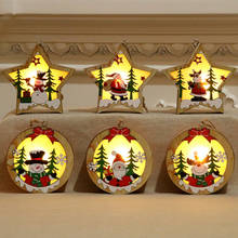 Luminous Decorative Pendant With Battery button Christmas Decorations For Home Christmas Ornaments Santa Claus Snowman Elk Led 2024 - buy cheap
