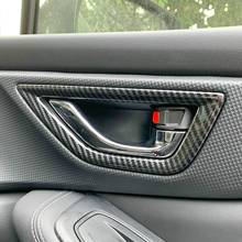 Carbon Fiber Interior Door Handle Surrounds Trims Accessories For Subaru Forester (SK) 2019 2020 2024 - buy cheap