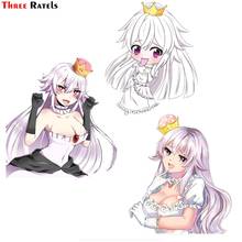 Três ratels fc82 3d vinil anime peeking adesivo caminhão janela do carro decalque princesa boo boosette para bicicleta motocicleta portátil 2024 - compre barato