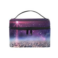 ALAZA 2021 New Woman Cosmetic Bags Milky Way Printing Organizer Makeup Bag Travel Storage Toiletry Large Capacity Beauty Bag 2024 - buy cheap