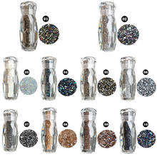1 бутылка 3D микробисер-стекло Икра мини Стразы для дизайна ногтей, украшения Смешанные 1,1 мм микро кристалл горный хрусталь стеклянные бусы PA105 2024 - купить недорого