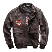 1888 Read Description! Asian Size Air Force Flight A2 Pilot Sheep Genuine Flying Tiger Leather Jacket 2024 - buy cheap